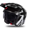 Ufo Plast Sheratan jet helmet glossy black grey red - Jet Helmets