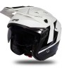 Ufo Plast Sheratan jet helmet glossy black white - Jet Helmets