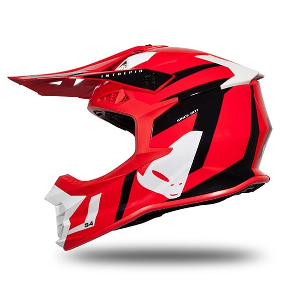 Ufo Plast Intrepid motocross helmet red black glossy