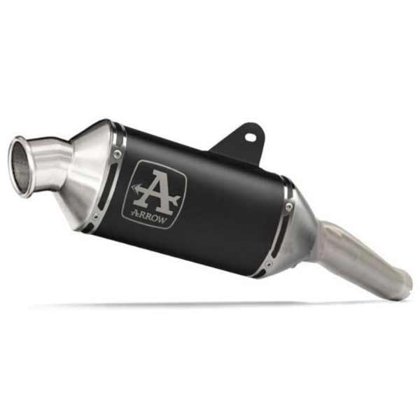 Arrow Indy Race Aluminium-Schalldämpfer Endkappe aus dunklem Edelstahl Honda XL 750 TRANSALP (2023 -)