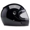 Biltwell Gringo SV gloss black full face helmet - Vintage Helmets