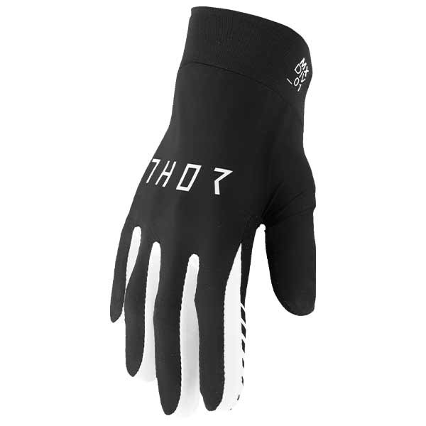 Thor Agile Solid Motocross-Handschuhe schwarz weiss