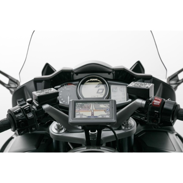 Soporte del navegador del manillar Sw-Motech negro Yamaha FJR 1300 (04-)