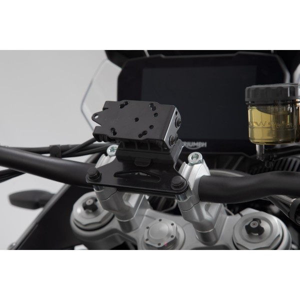 Support navigation pour guidon Sw-Motech noir Modèles Honda / Suzuki / Triumph