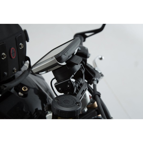 Support navigation pour guidon Sw-Motech noir Triumph Speed Triple 1050 (10-)