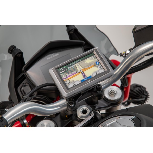 Support navigation pour guidon Sw-Motech noir Moto Guzzi V85 TT (19-)