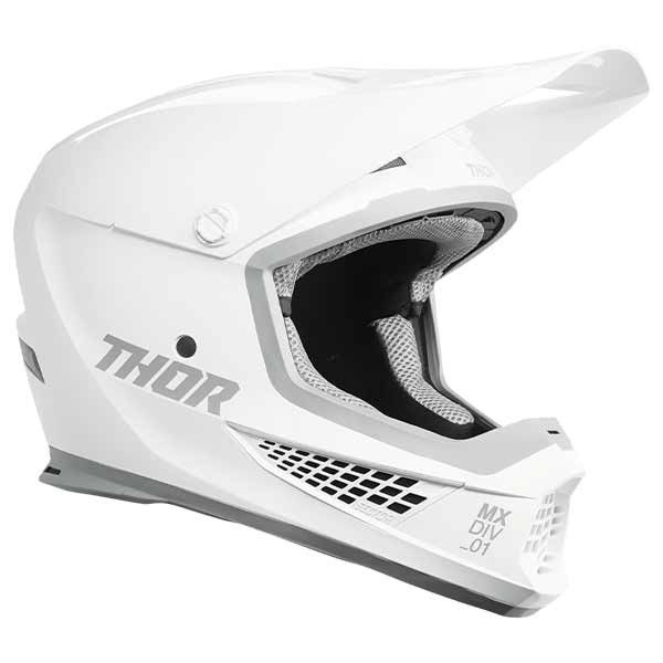 Motocross-Helm Thor Sector 2 Whiteout weiss