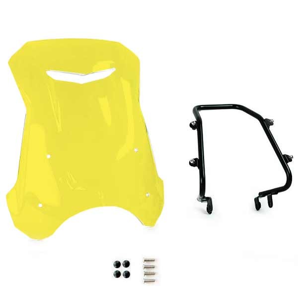 Unit Garage windshield with GPS support Triumph Scrambler 1200 XC / XE ( 2019 onwards) yellow