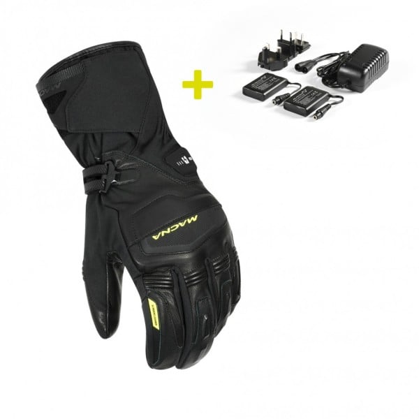 Macna Azra RTX Kit beheizte Motorradhandschuhe schwarz gelb