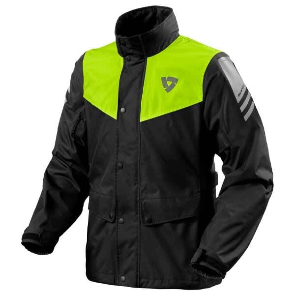 Rev'it Nitric 4 H2O rain jacket black neon yellow