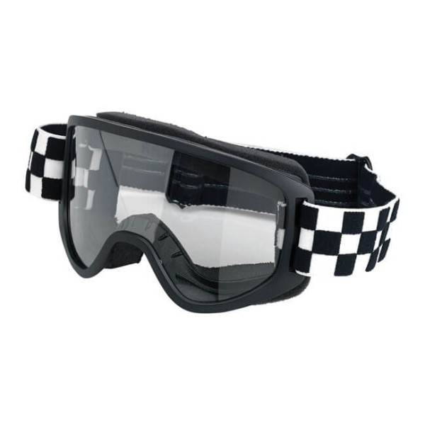 Motorradbrille BILTWELL Inc Moto 2.0 Checkers Black OTG