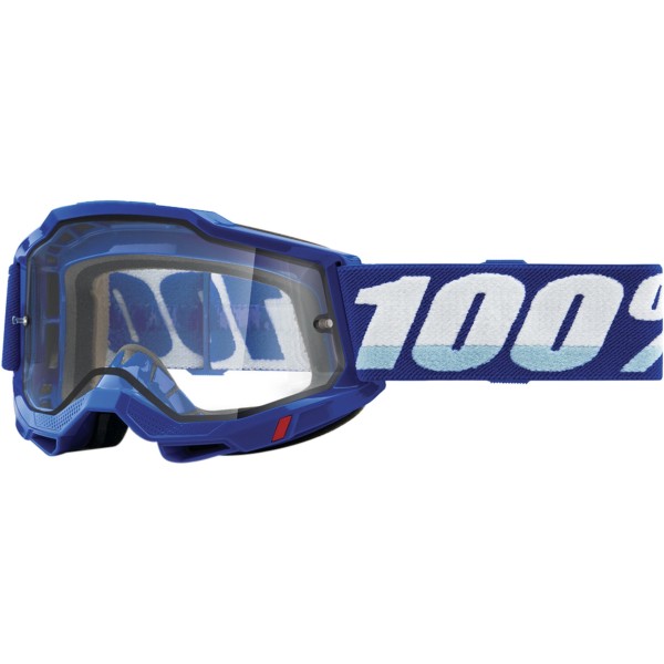 100% Goggles Accuri 2 Enduro máscara lente transparente azul