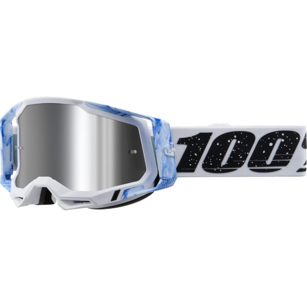 100% Goggles Racecraft 2 Mixos-Maske mit verspiegelter Linse in Flash-Silber