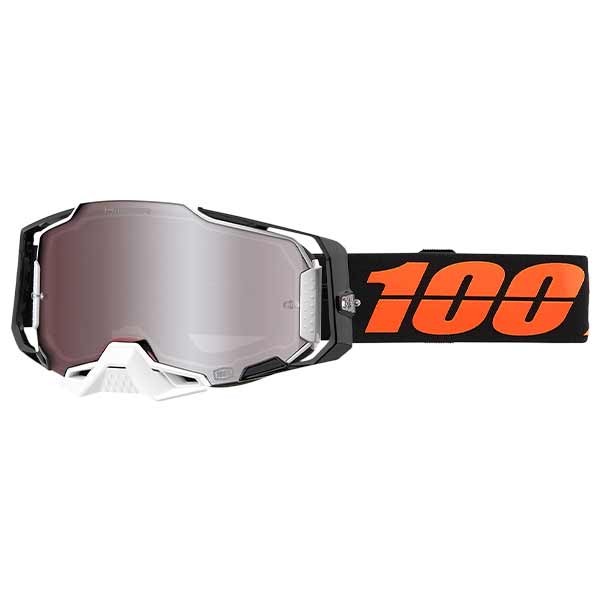 100% Goggles Armega Hiper Blacktail mask with silver mirrored lens