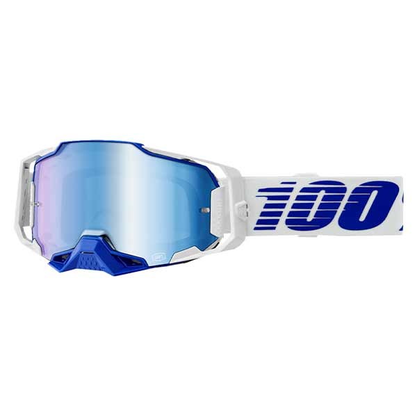 Maschera 100% Goggles Armega Blue lente specchiata blu