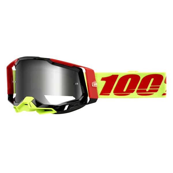 100% Goggles Racecraft 2 Wiz-Maske mit silber verspiegelter Linse