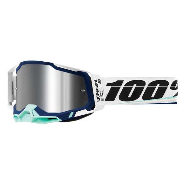 100% Goggles Racecraft 2 Arsham máscara con lente plateada espejada