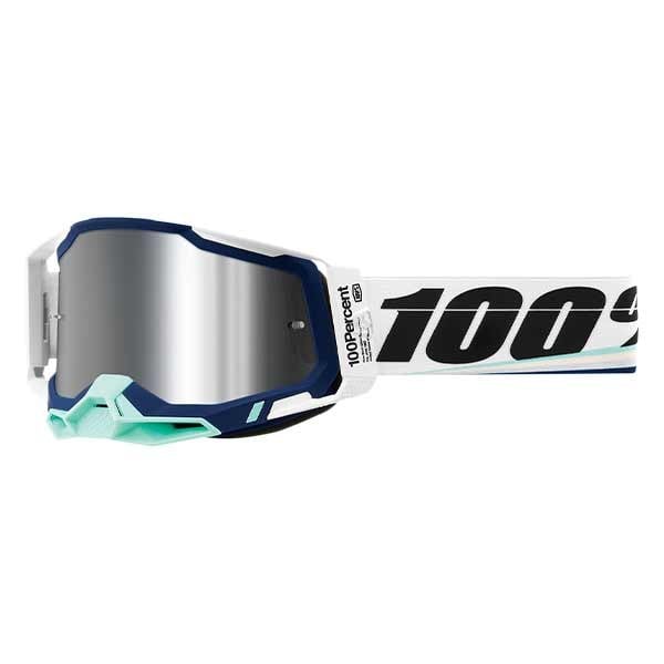 100% Goggles Racecraft 2 Arsham mask with silver mirrored lens