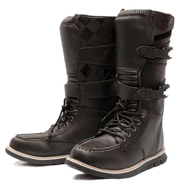 Holy Freedom Night Hawk high black motorcycle boots