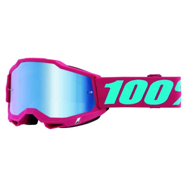 100 % Goggles Accuri 2 Excelsior-Maske mit blau verspiegelter Linse