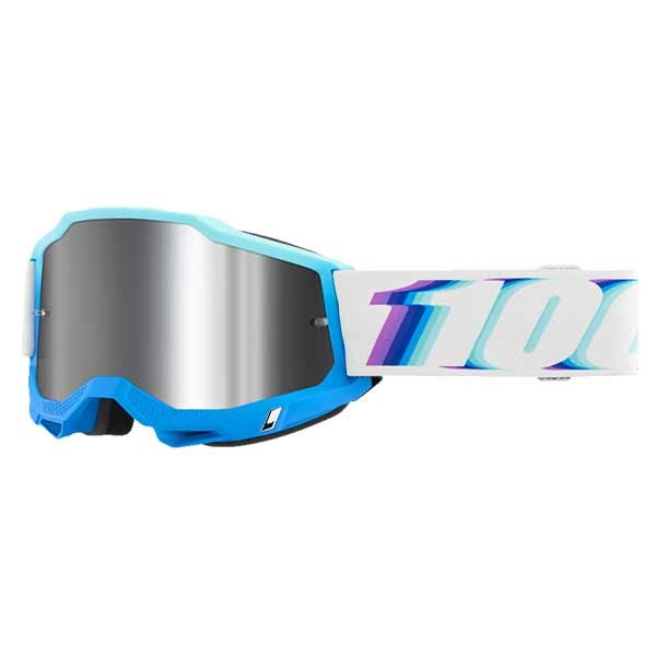 100 % Goggles Accuri 2 Stamino-Maske mit verspiegelten Gläsern in Flash-Silber