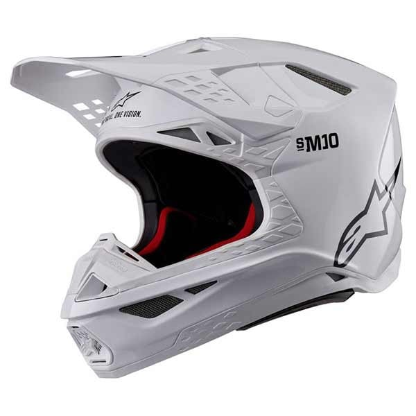 Alpinestars SM10 Solid white motocross helmet 22.06