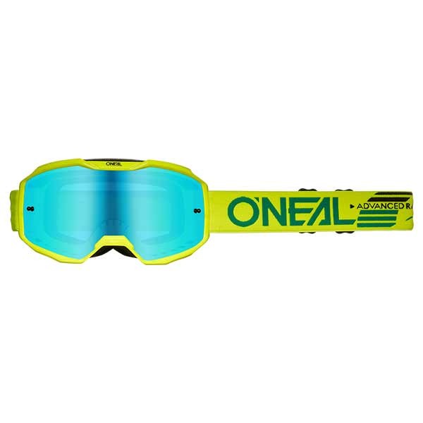 Gafas Oneal B-10 Solid amarillo neón - radio azul