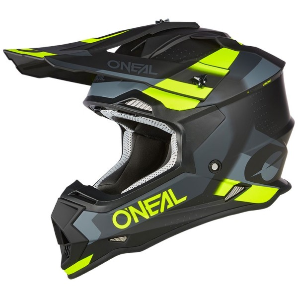Oneal 2SRS Spyde Helm schwarz grau neongelb