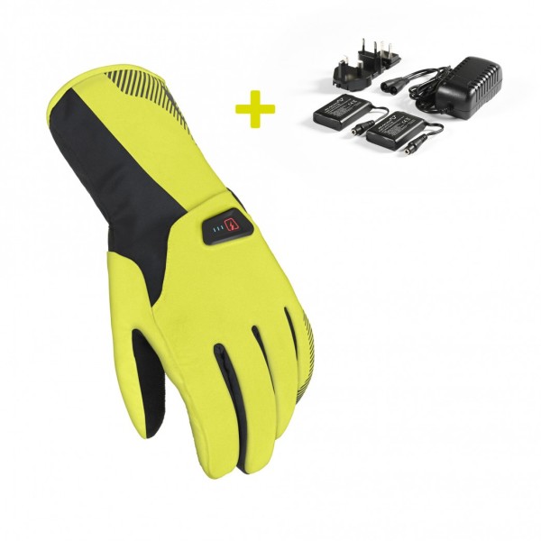 Macna Spark Kit gants moto chauffants jaune fluo