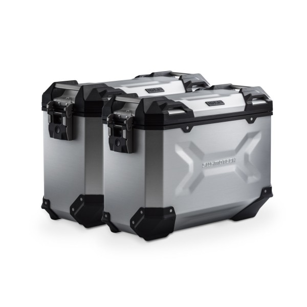 Kit valise Sw-Motech aluminium Trax Adv argent 37-37 l Moto Morini X-Cape 650 (21-)