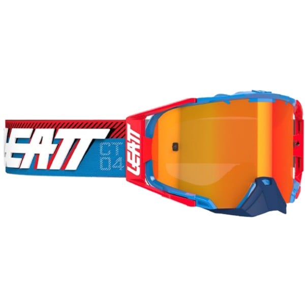 Leatt Velocity 6.5 Iriz Cyan Red Motocross-Maske