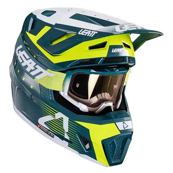 Leatt 7.5 V24 Acid Fuel Helm grün weiß
