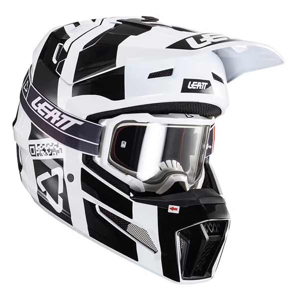 Leatt 3.5 V24 Helm schwarz weiß