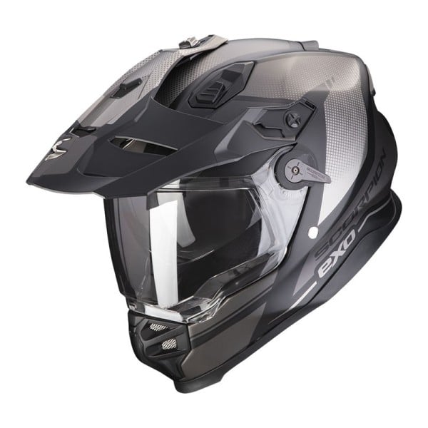 Scorpion Exo ADF-9000 Air Trail Helm schwarz silber