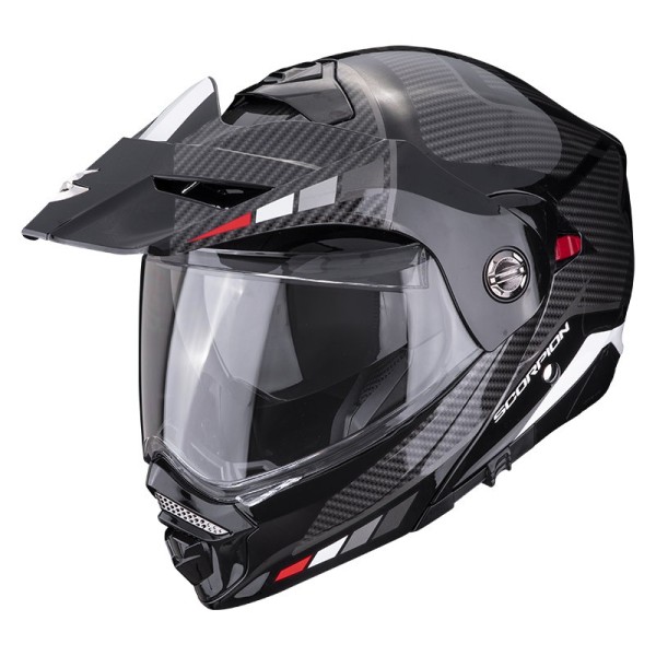 Modularer Helm Scorpion Exo ADX-2 Camino schwarz silber rot