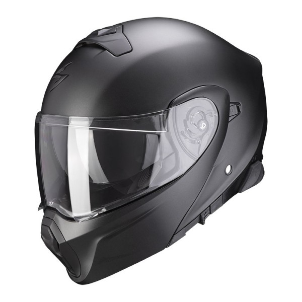 Scorpion Exo 930 Evo Solid matt pearl black helmet + intercom