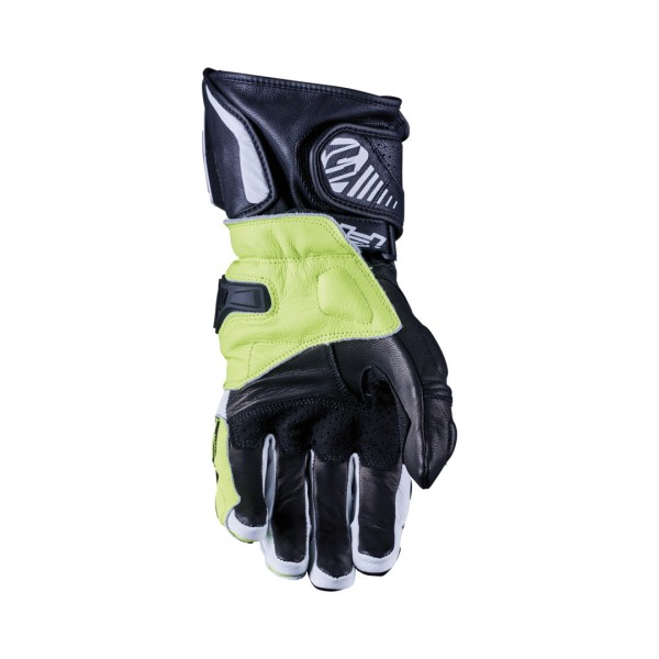 Five RFX3 gloves black fluorescent yellow