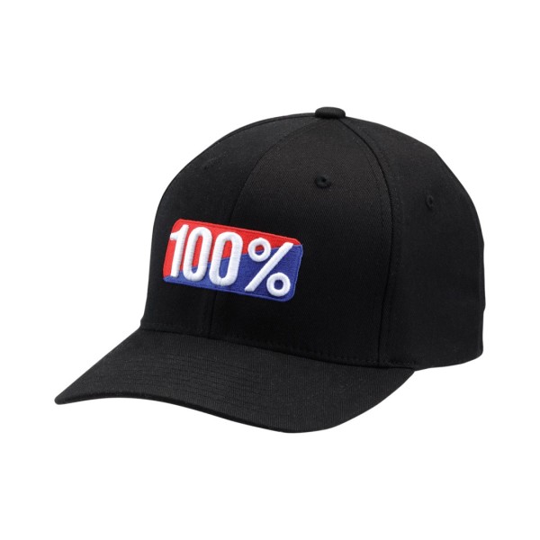 100% Classic Flexfit black cap