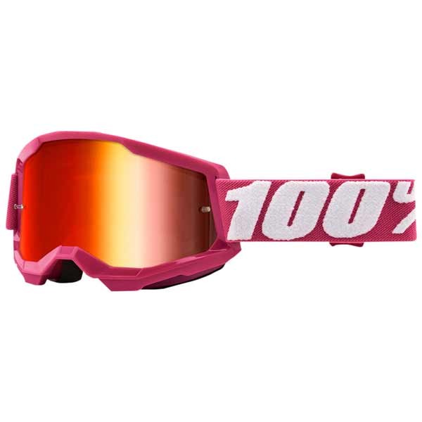100% Strata 2 Fletcher goggle with red mirror lens