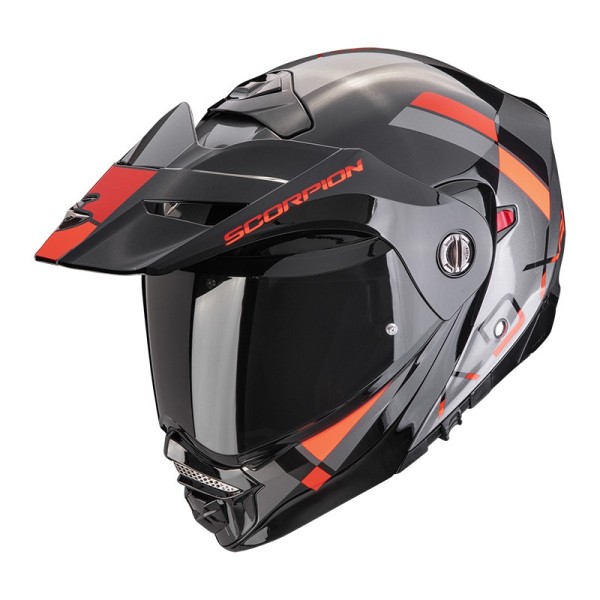 Scorpion ADX-2 Galane flip-up helmet silver black red