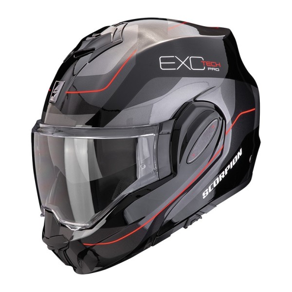 Scorpion Exo Tech Evo Pro Commuta Helm Schwarz Rot