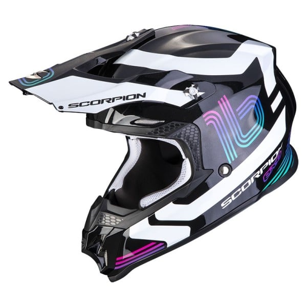 Scorpion VX-16 Evo Air Tub Motocross-Helm schwarz weiß