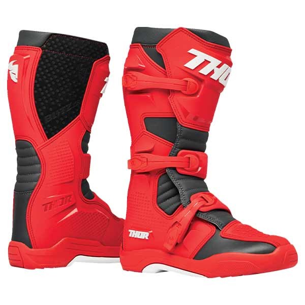 Thor Blitz XR Motocross-Stiefel rot grau