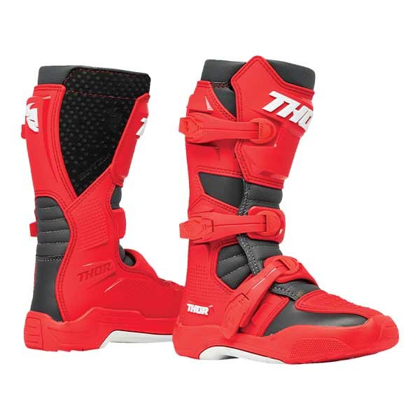Thor Blitz XR Youth Motocross-Stiefel rot schwarz