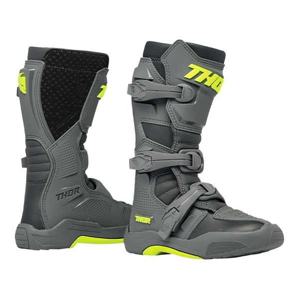 Thor Blitz XR Youth motocross boots grey yellow