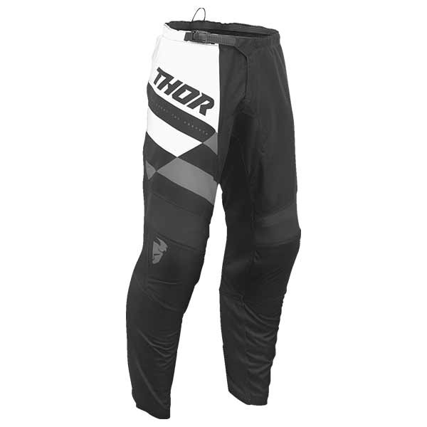 Pantalon motocross enfant Thor Sector Checker noir blanc