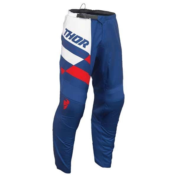 Pantalones motocross niño Thor Sector Checker azul rojo