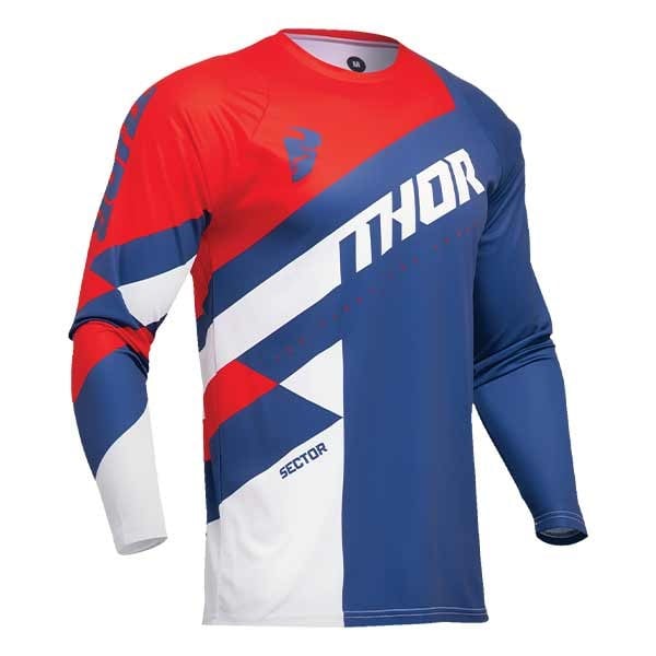 Thor Sector Checker Youth blue red motocross jersey