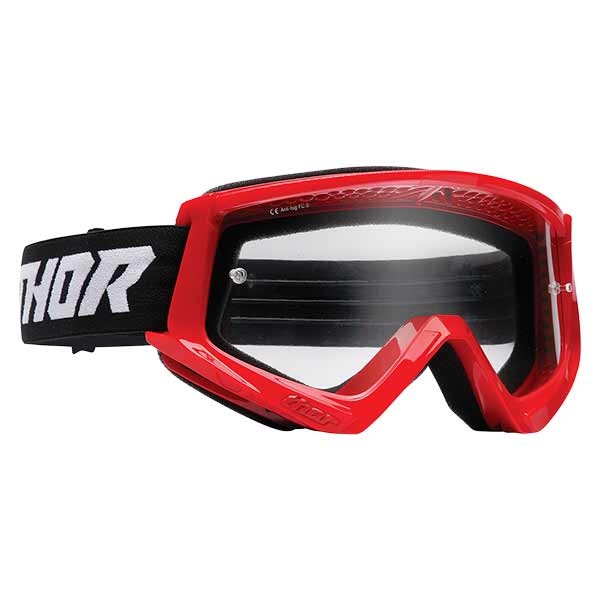 Thor Combat Youth motorcycle goggles red
