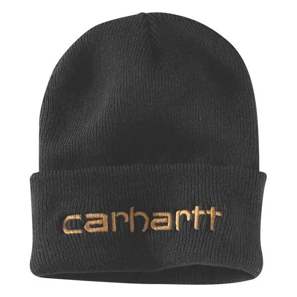 Bonnet Carhartt Knit Insulated Logo noir